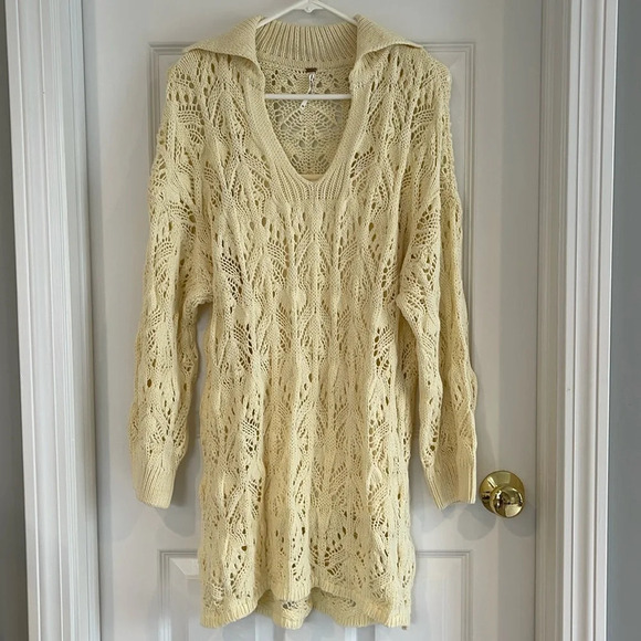 Free People Elton Crochet Mini Dress Size XS - Picture 2 of 12
